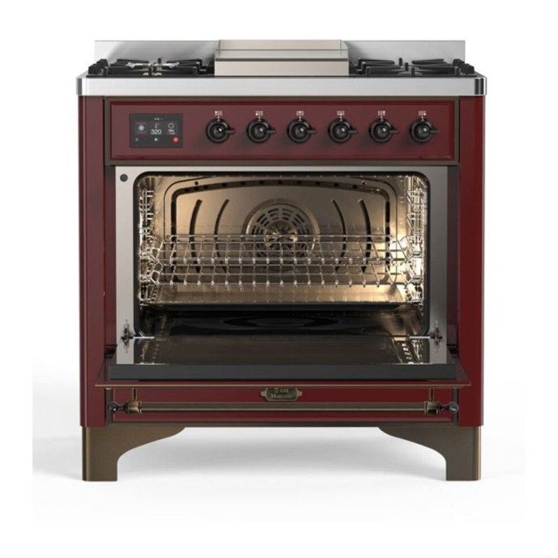Majestic II Series 36" 3.5 cu ft. Freestanding Dual Fuel Range, Liquid Propane, Stainless Steel/Copper