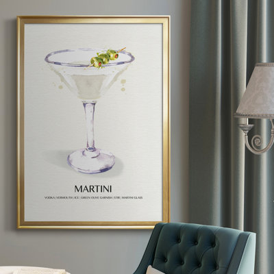 Reproduction encadrée de qualité supérieure Martini - prête à être accrochée