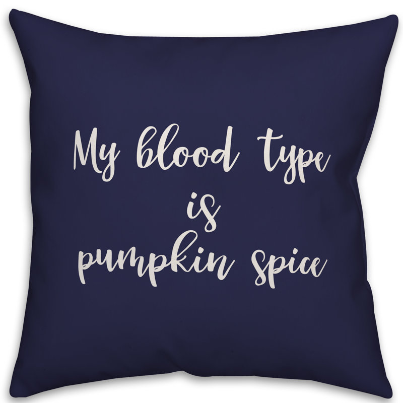  Coussin My My Type is Pumpkin Spice, Bleu marine, Coussin décoratif
