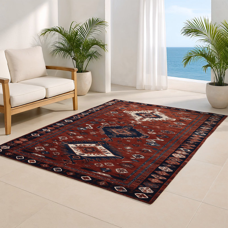 Tapis turc intérieur et extérieur brun, Rectangle 5 pi x 7 pi