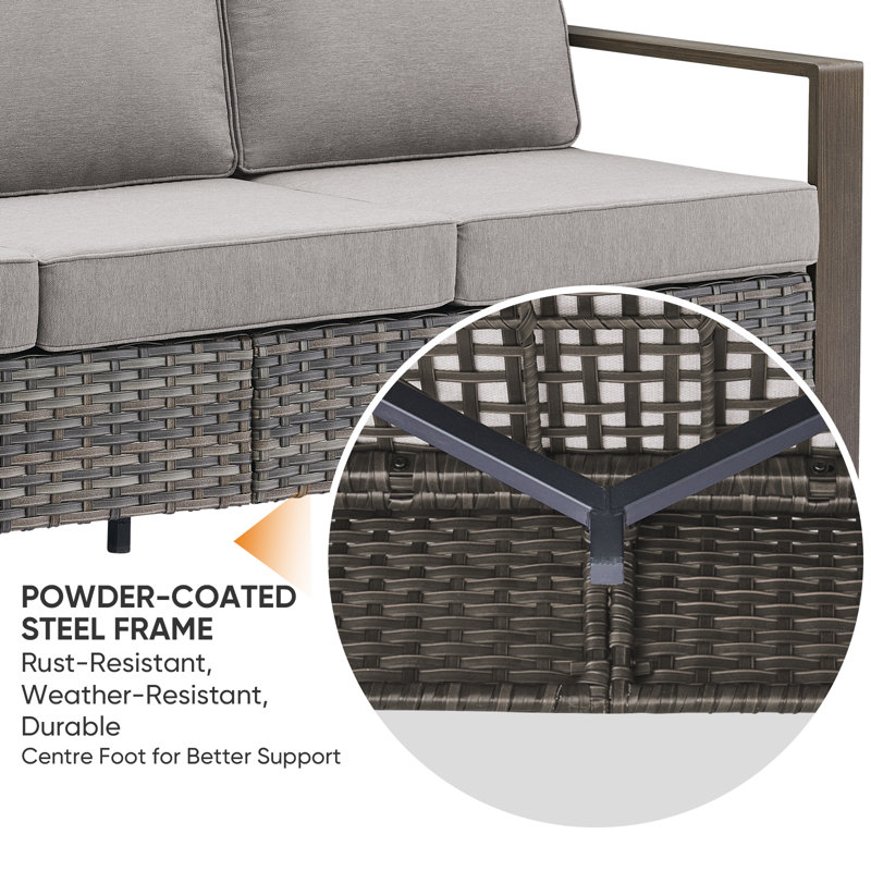 Suilmann Outdoor Lounge Chair, Gray, Gray