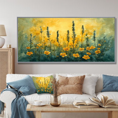 Fleurs sauvages des prairies par la campagne I - Art mural grand fleurs sauvages