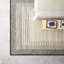 Rectangle Uptown Striped Handmade Hand Tufted Wool Area Rug in Beige/Gray-1256816954