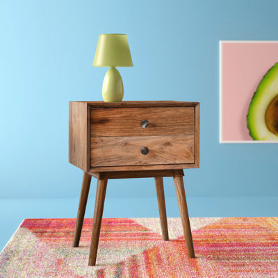 Alana 17.7'' W Solid Wood Nightstand
