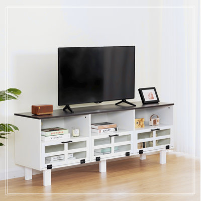 TV stand,TV cabinet,American country style TV lockers,The toughened glass door panel,Metal handles