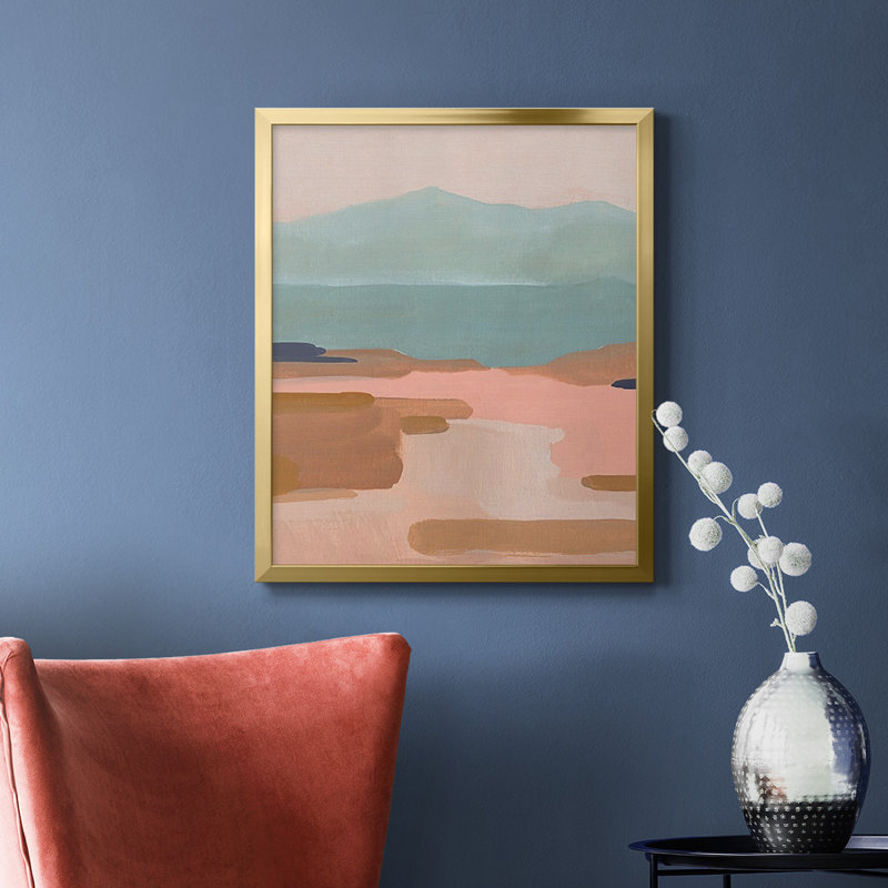 Desert Sunrise I, toile encadrée de qualité supérieure - prête à être accrochée, H 24 po x l 20 po, Or