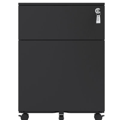 Classeur verrouillable en acier à 2 tiroirs, compatible avec les formats légal / lettre / A4 / F4