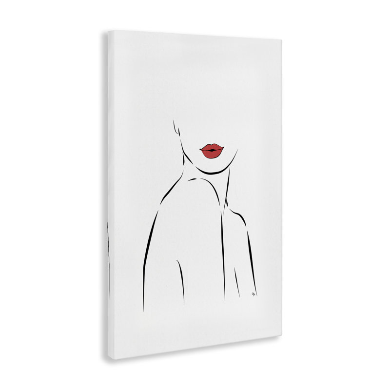 Art féminin sur toile, dessin de Martina Pavlova, H 16 po x l 24 po