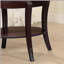 Table de bout espresso / cerisier foncé 1 pièce avec tablette de rangement en verre trempé de 5 mm sous la table