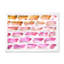 «Pink and Dark Yellow Abstracts Brushes», peinture sur toile à cadre flottant-59852484-59852488