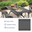 Table de salle à manger rectangulaire en aluminium moulé 59,06 po et 4 chaises avec siège de 15,35 po (5 pièces)