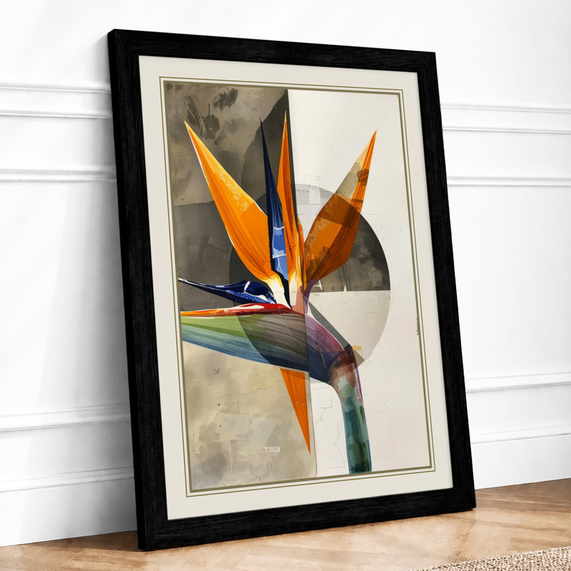 Geometric Paradise Modern - Framed Print, A3 - 42.0 x 29.7 cm, Black