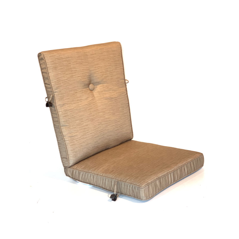 Coussin de siège / dossier d'extérieur attaché, Brun