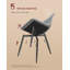 47.5cm H Side Chair in Grey