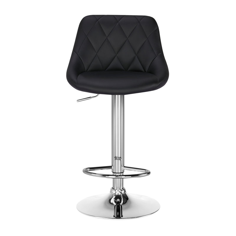 Tabouret de bar pivotant à hauteur réglable, Noir