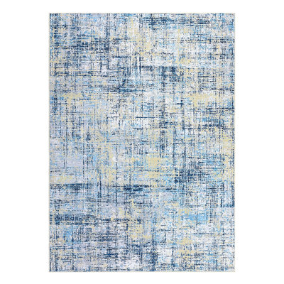 Abstract Machine Washable Area Rug Low Pile Non Slip Modern Rug Foldable Stain Resistant Carpet for Living Room Bedroom Indoor Ultra Thin Mat