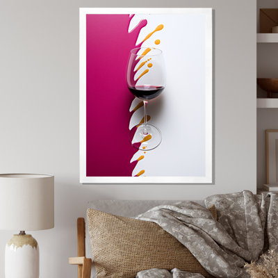 «Red Wine Glass», présentation sur toile
