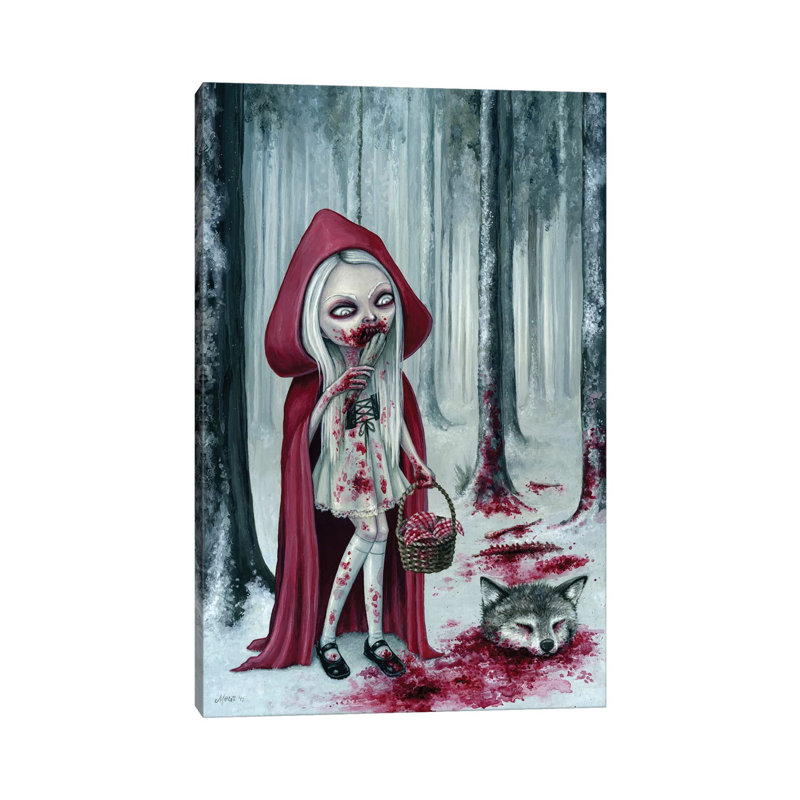 Little Dead Riding Hood by Megan Majewski - Wrapped Canvas Print, 66.04 cm H x 45.72 cm W x 1.91 cm D