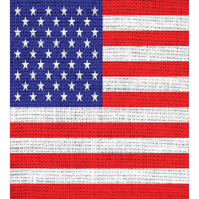 Cottage Americana Polyester Duvet Cover, King Duvet Cover + 2 Shams