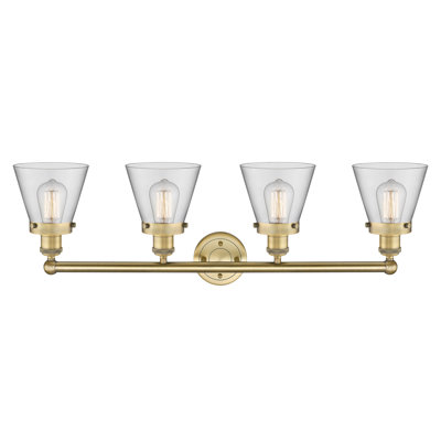 Edison Cone 4 Light Bath Vanity Light