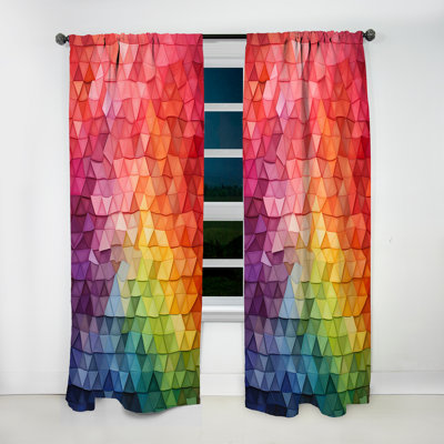 Attah - Abstract Curtain - Room Darkening Geometric Shapes Curtain - 1 Panels