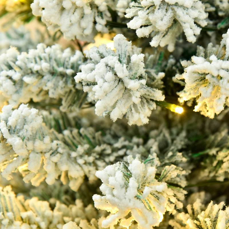 Sapin de Noël artificiel facile à assembler avec branches réalistes, lumières à DEL, H 5,9 pi, Illuminée