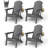 Set Of 4 Folding Adirondack Chair