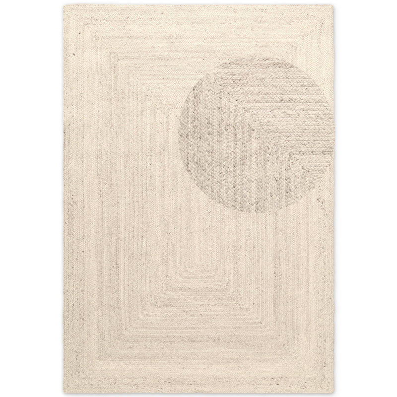 Hanse Home Juno - Jute Rug, Natural Rug for Living room, Bedroom, Diningeoom, White, Rectangle 160 x 230 cm