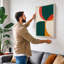 Chromatic Quadrants Geometric - Wrapped Canvas-131762030-131762029