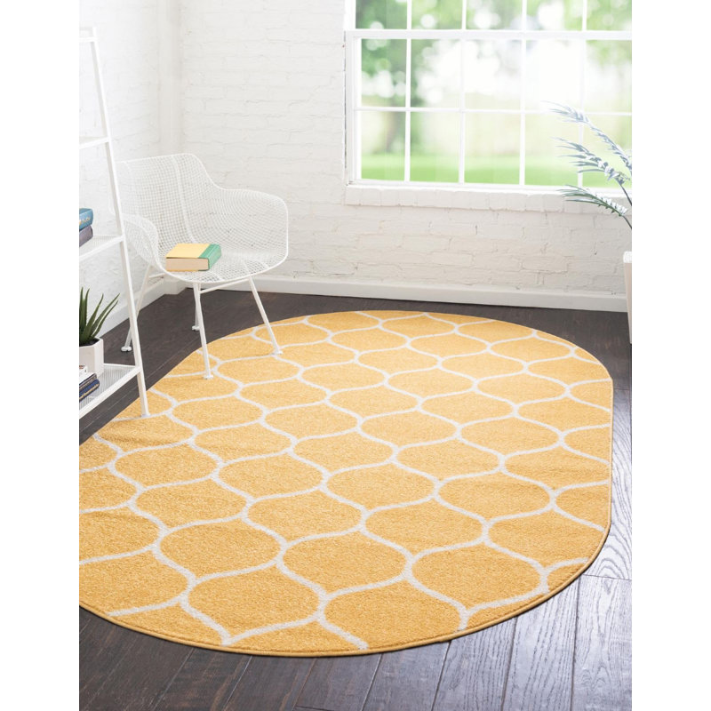 Tyann Geometric Indoor Rug, Round 7'
