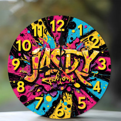 abstract clock graffiti style design