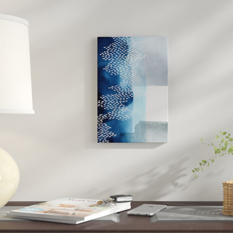 «Waterfall Abstract II», impression sur toile, H 40 po x l 26 po x P 1,5 po, Pas de tapis, Toile tendue