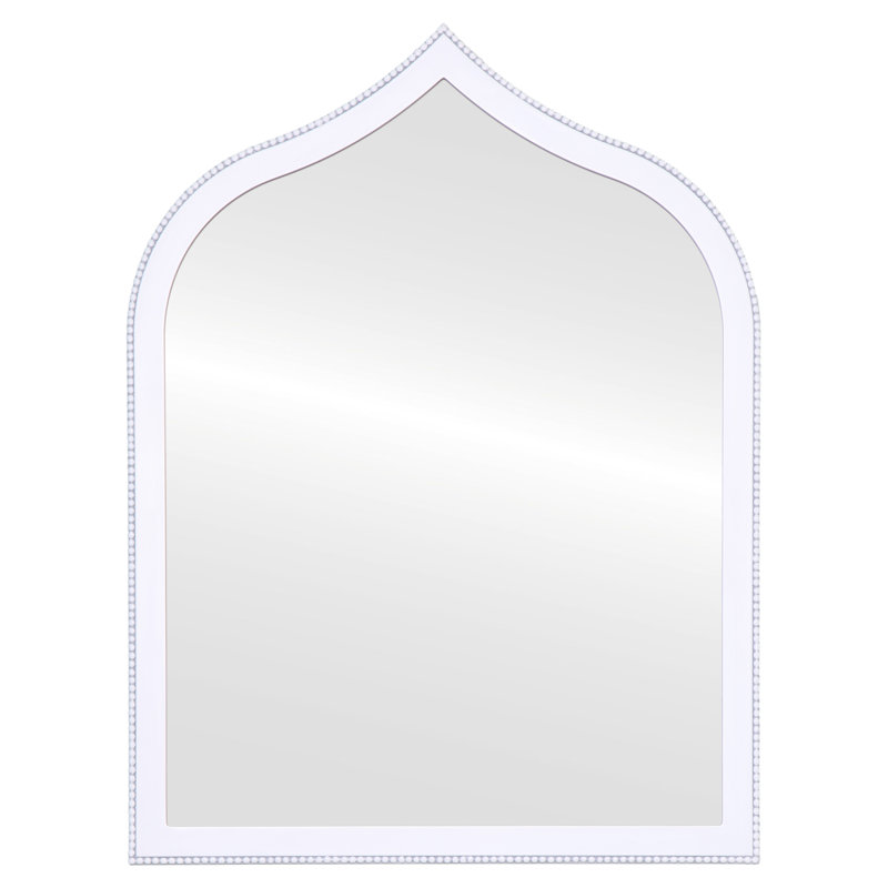 Miroir Aspynn, 32,38 po x 24,38 po, Lin blanc