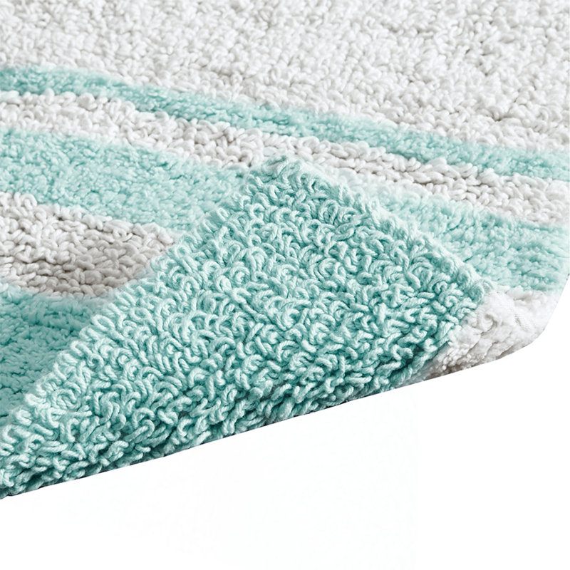 Reversible Bath Rug, Aqua, Runner 2' x 6'