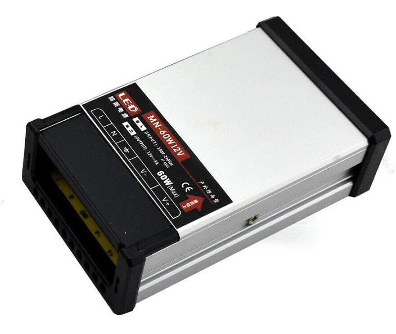 IP45 Rainproof LED Driver Transformer, 240V AC to 12V DC Constant Voltage Power Supply for Indoor and Outdoor LED Strip Lights