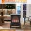 Foyer électrique 18 po, flamme réaliste, 750 W / 1 500 W modifiables, portatif, protection contre la surchauffe, foyer à chaleur noire, variable, générateur de confort