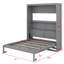 Lit escamotable robuste avec tablettes de rangement-2020025650
