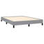 Structure de lit rectangulaire en polyester gris clair avec structure de lit plateforme tapissier-1363499355-1363499357