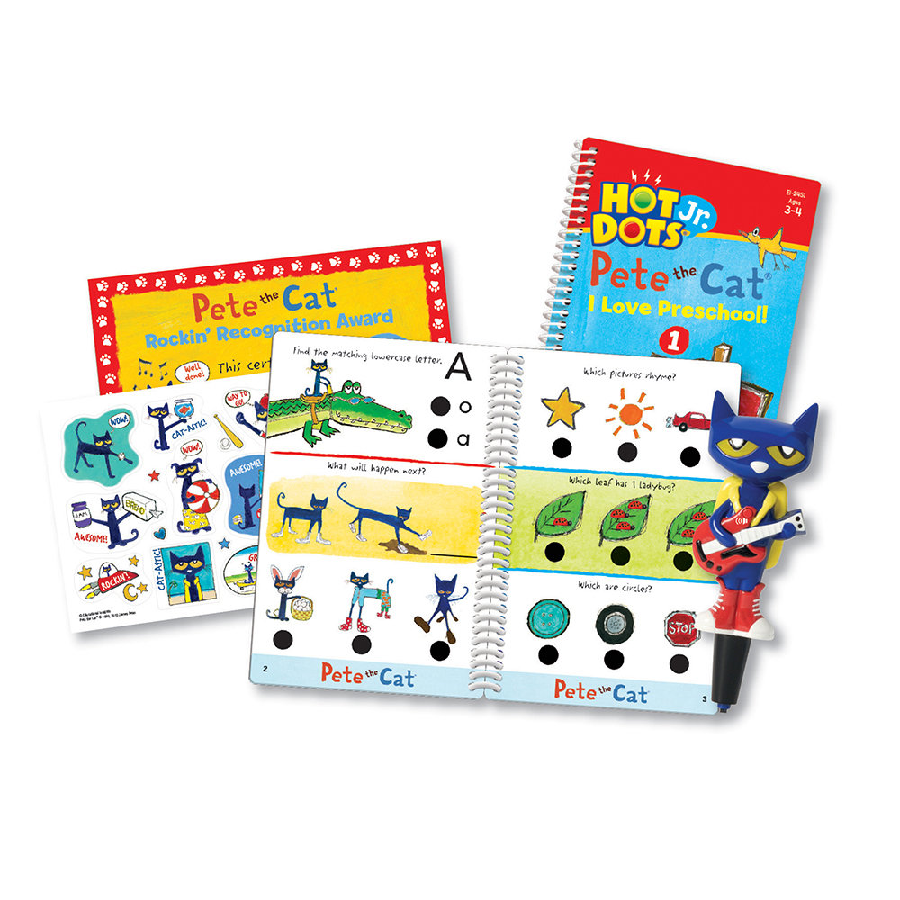 Hot Dots Jr Pete Cat I Love Preschool Set Educational Insights