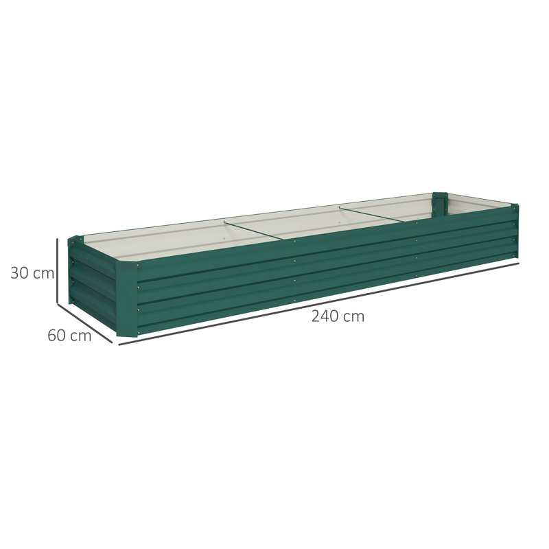 Outdoor Raised Flower Bed, Green