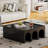 Multifunctional 4-Tier Black Book Shelf & Coffee Table-633173864