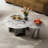 Italian round marble coffee table-186221599