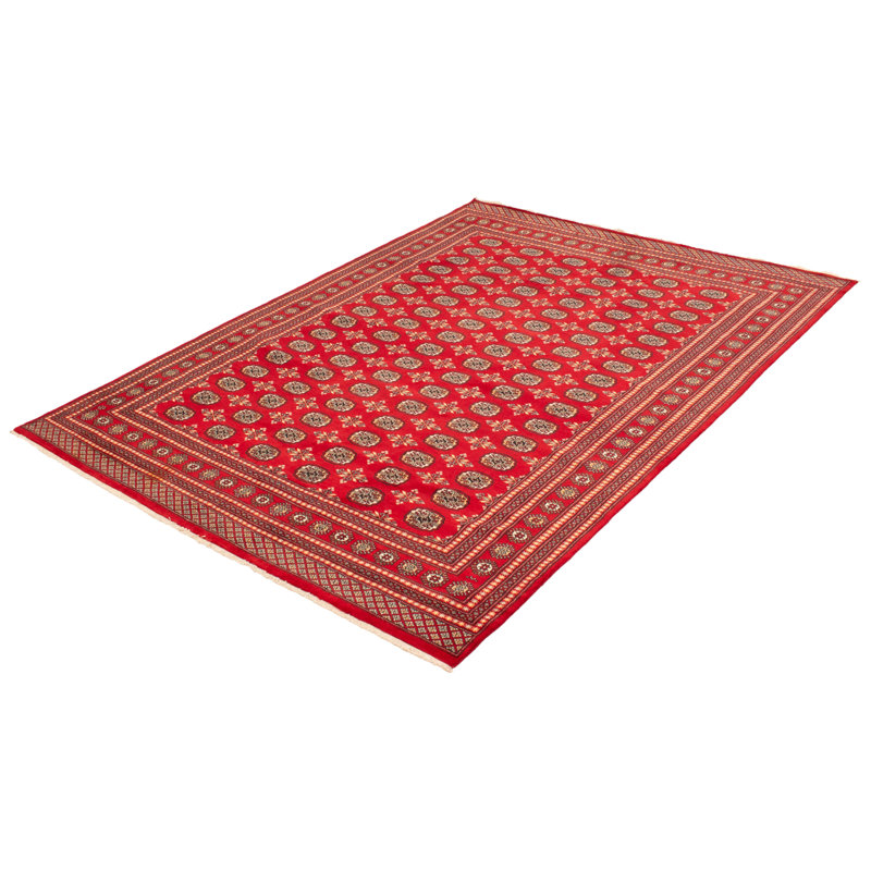 Tapis rouge Finha Peshawar Bokhara 8 pi 1 po x 10 pi 8 po