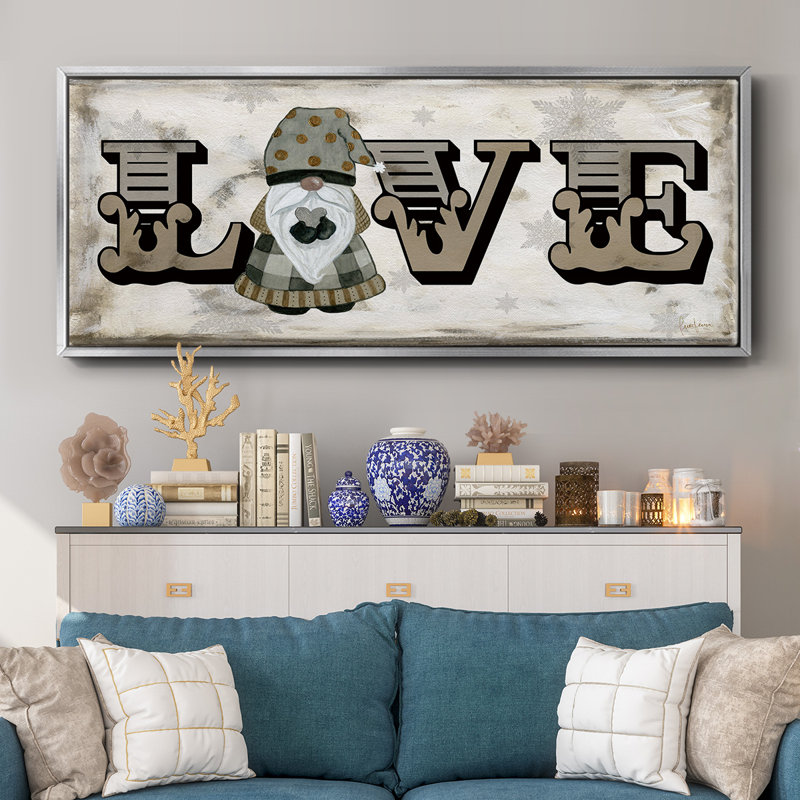 «Winter Wonderland Friend Love», toile encadrée, H 20 po x l 50 po