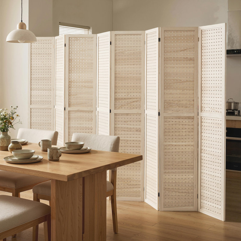 8 Panel Folding Room Divider Privacy Screen Indoor Home Decoration