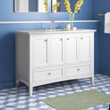 48'' Single Bathroom Vanity with Marble Top
