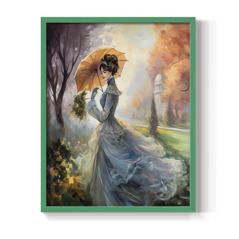 Reproduction encadrée WOMEN Series cmxxxiv - bois massif, H 30 po x l 24 po, Vert