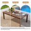 Table basse d'extérieur en bois massif pour patio