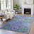 Machine Washable Indoor/Outdoor Xhevrie Blue Rug-111820260