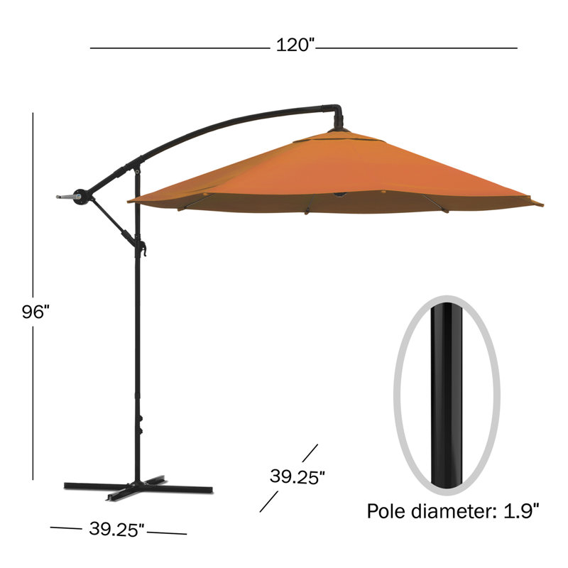 304.8cm Cantilever Parasol, Burnt Orange